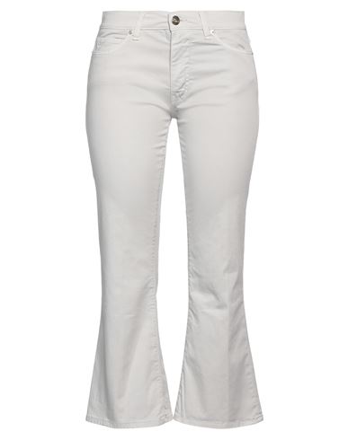 2w2m Woman Pants Grey Size 26 Cotton, Elastane In Grey