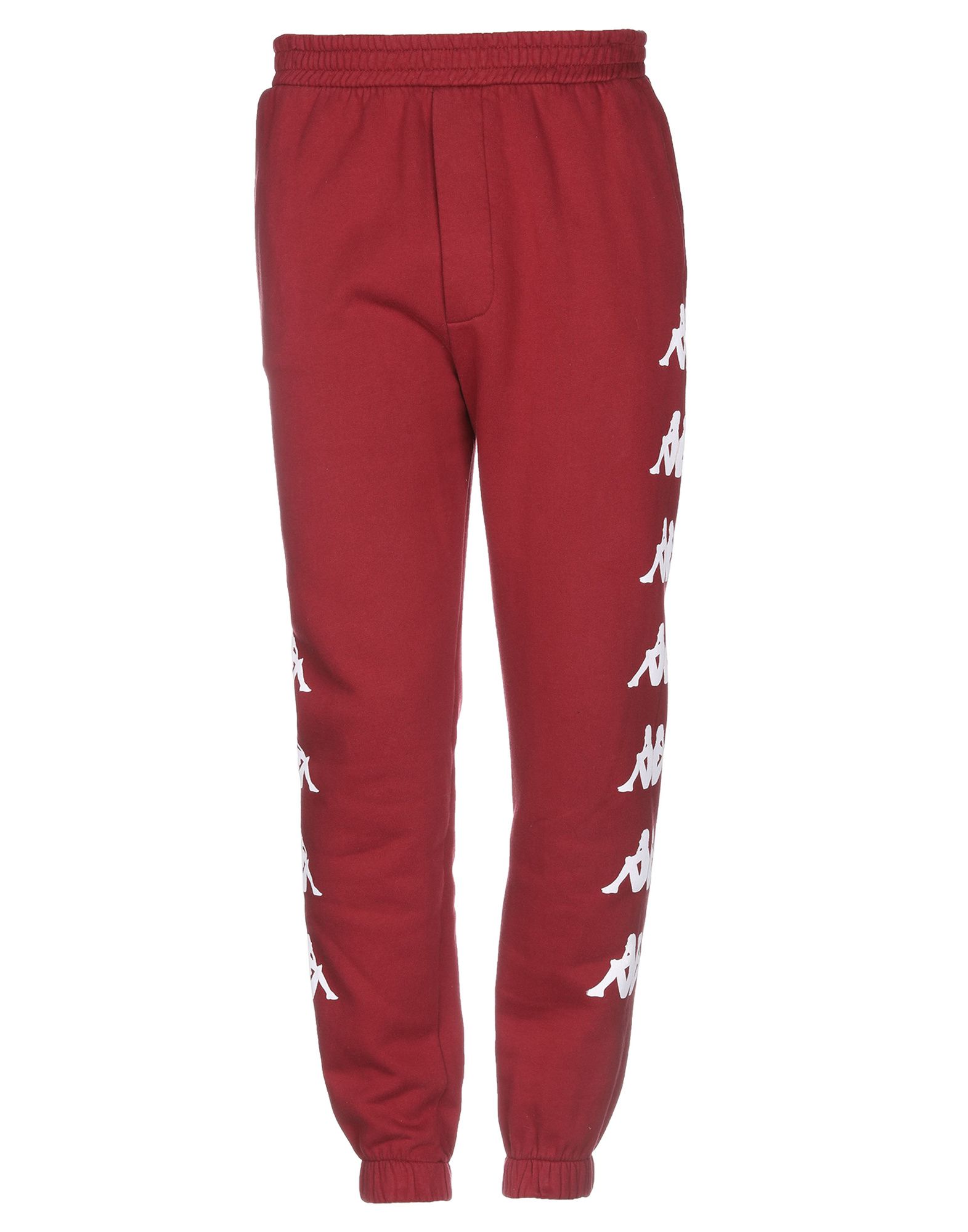 Shop Kappa Paura X  Man Pants Burgundy Size S Cotton In Red