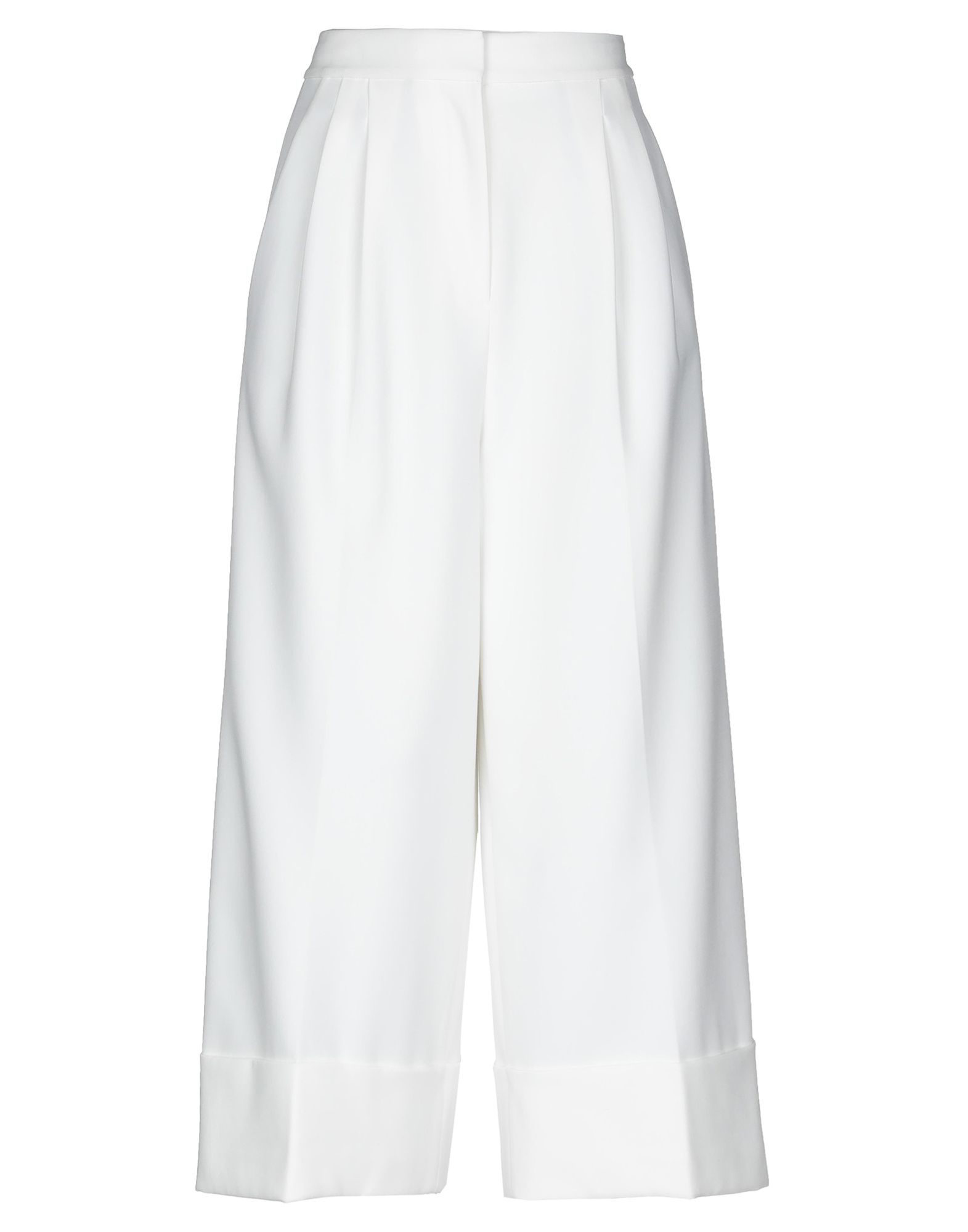 Tibi Anson Stretch Cuffed Tuxedo Pants In White
