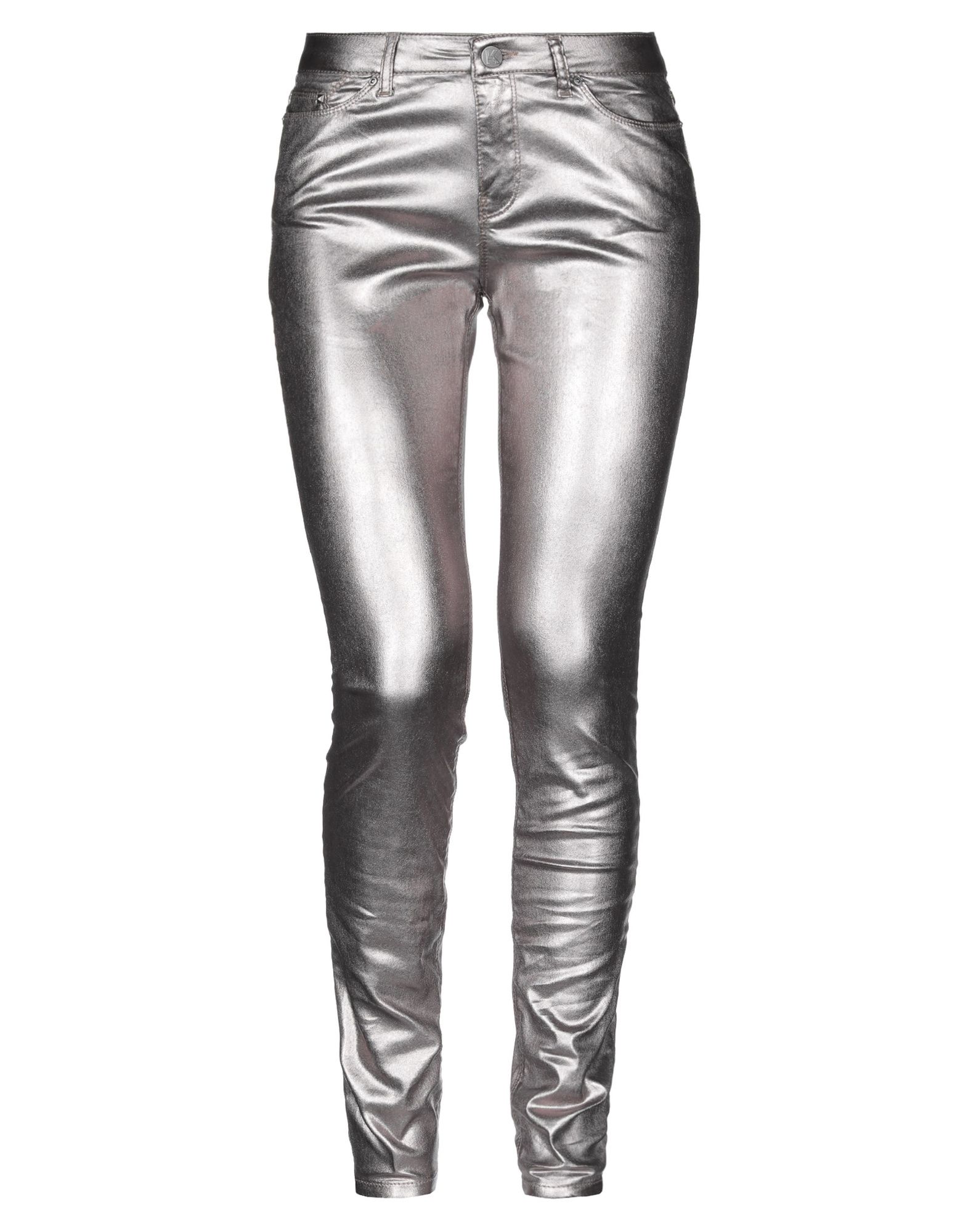 Shop Karl Lagerfeld Woman Pants Silver Size 30 Cotton, Polyester, Elastane
