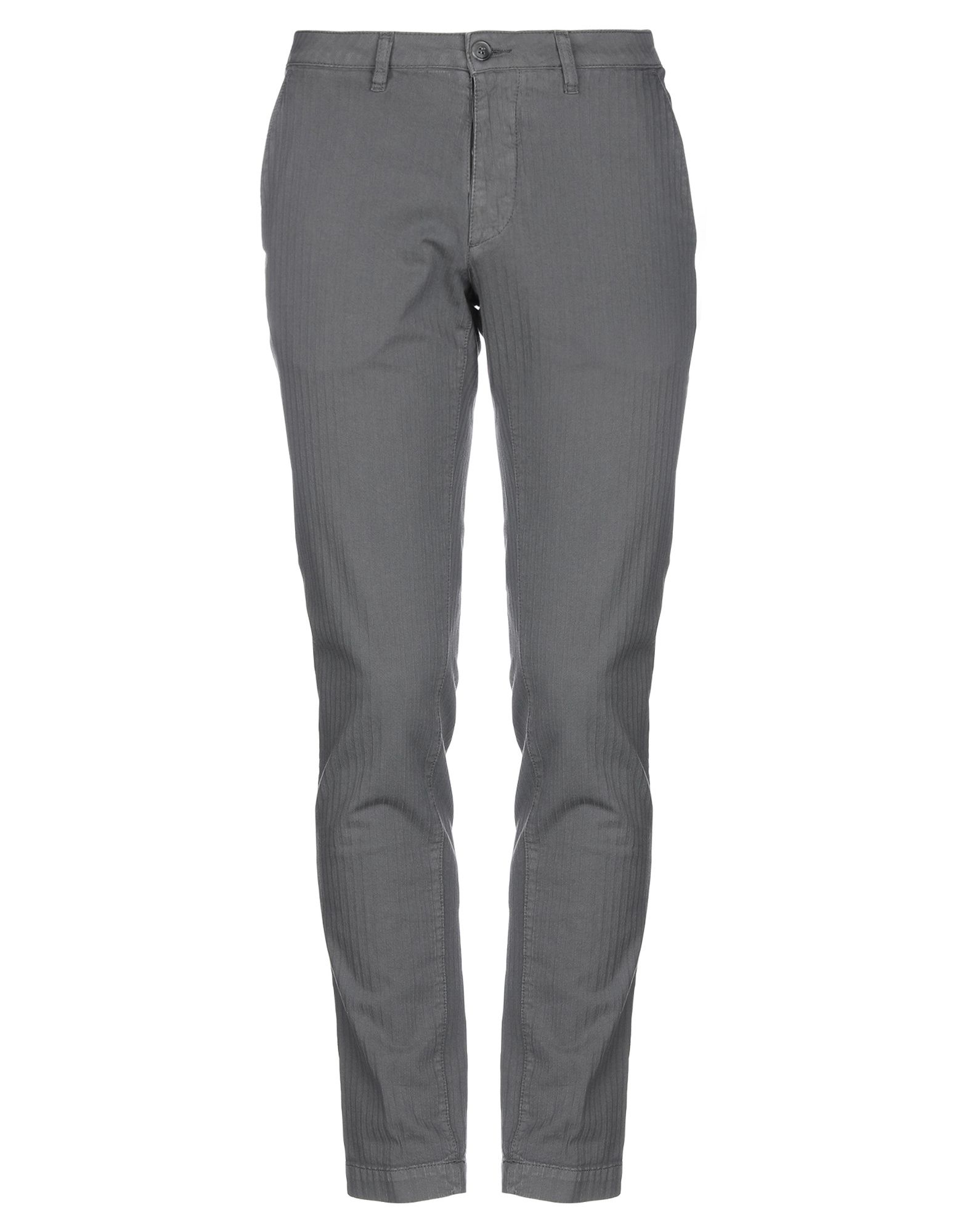 Shop Cruna Man Pants Lead Size 28 Cotton, Elastane In Grey