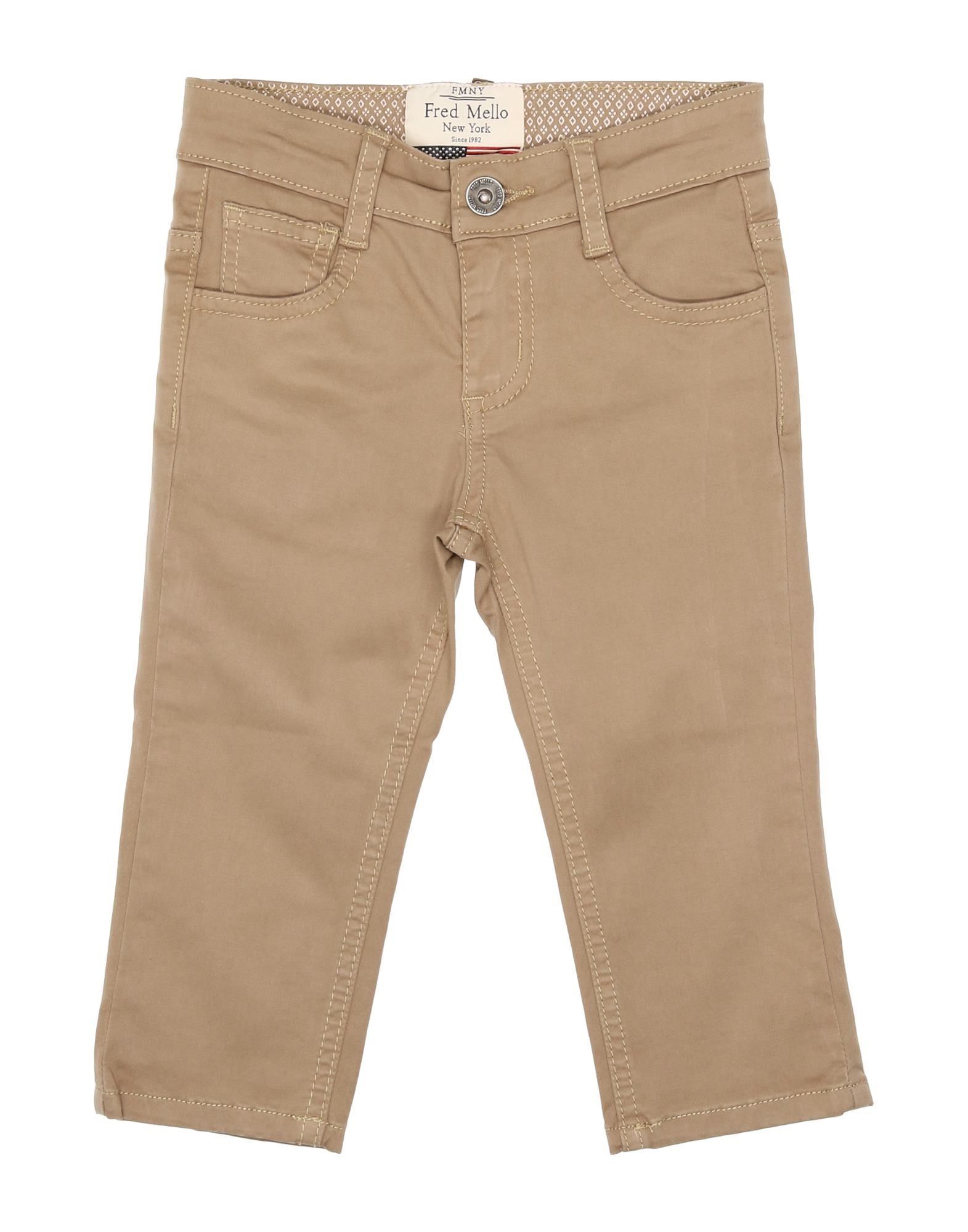 Fred Mello Kids' Casual Pants In Khaki