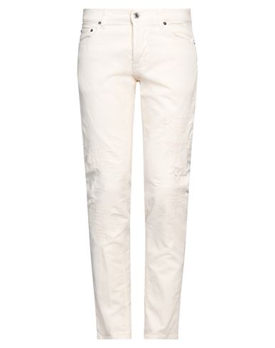 Shop Aglini Man Pants Cream Size 33 Cotton, Elastane In White