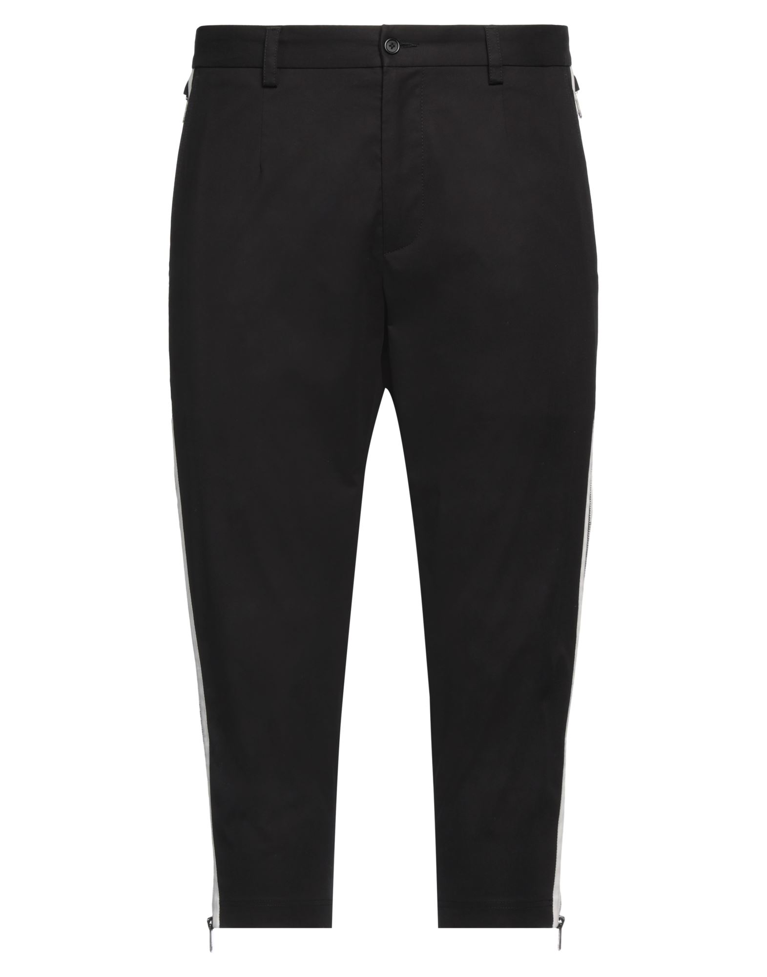 Dolce & Gabbana Man Cropped Pants Black Size 38 Cotton, Elastane In Black