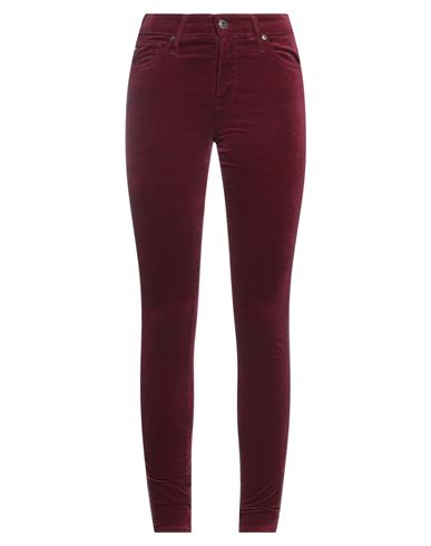 Ag Jeans Woman Pants Garnet Size 25 Cotton, Modal, Polyester, Polyurethane In Red