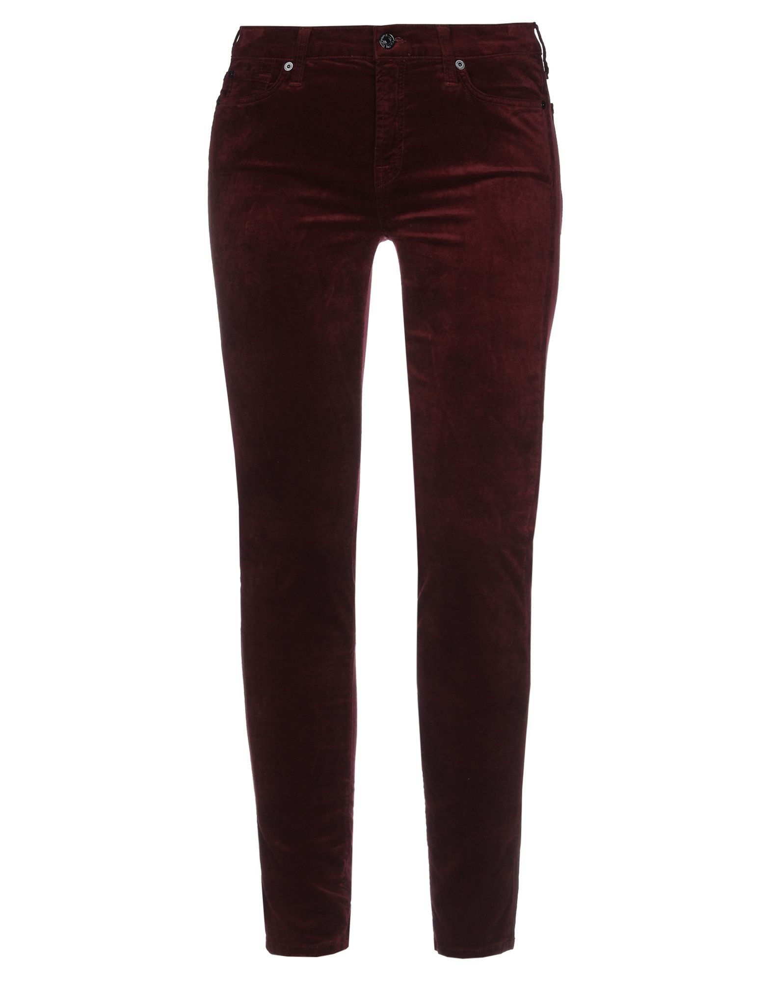 Shop 7 For All Mankind Woman Pants Burgundy Size 26 Cotton, Modal, Polyester, Polyurethane In Red