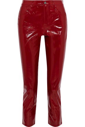 J BRAND Ruby cropped patent-leather slim-leg pants