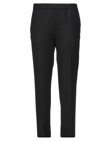 Moncler Man Pants Black Size M Wool, Polyamide