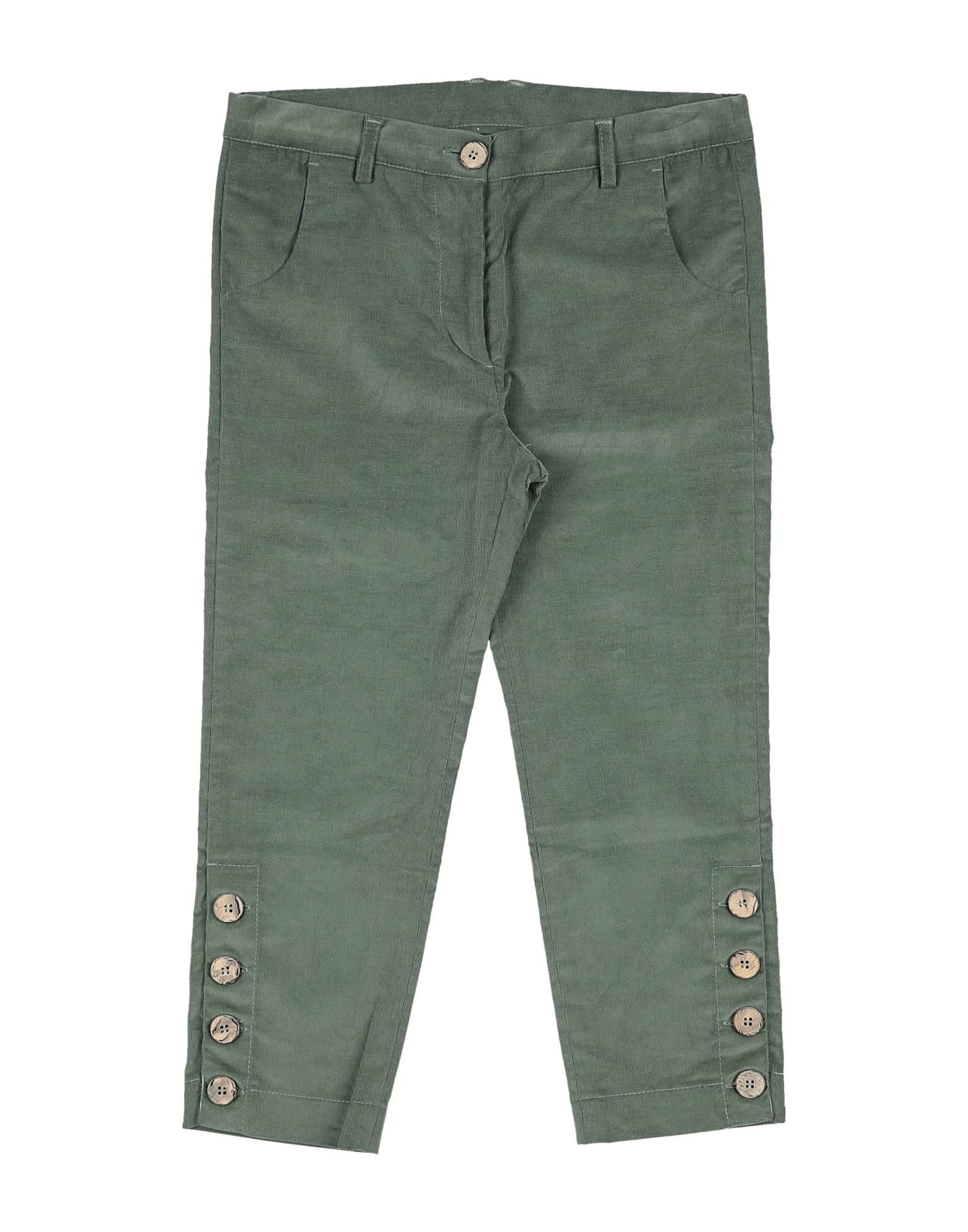 Miss Pois Kids' Pants In Military Green