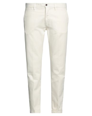 Laboratori Italiani Man Pants Ivory Size 38 Cotton, Elastane In White