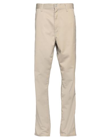 Shop Carhartt Man Pants Sand Size 34w-32l Polyester, Cotton In Beige