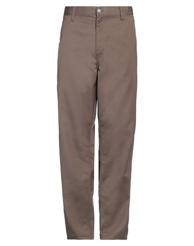 Carhartt Man Pants Khaki Size 28w-32l Polyester, Cotton In Beige