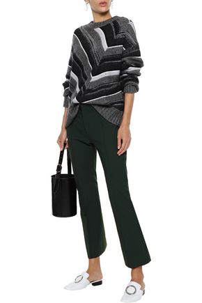 Click to view more detailed imagery on our partner's website Joseph Woman Zed Woven Bootcut Pants Dark Green