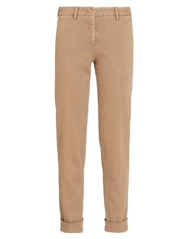 Boglioli Woman Pants Camel Size 2 Cotton, Elastane In Nude