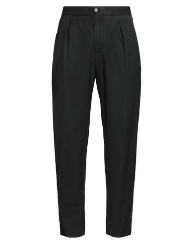 Man Pants Midnight blue Size 28 Cotton, Elastane, Cow leather