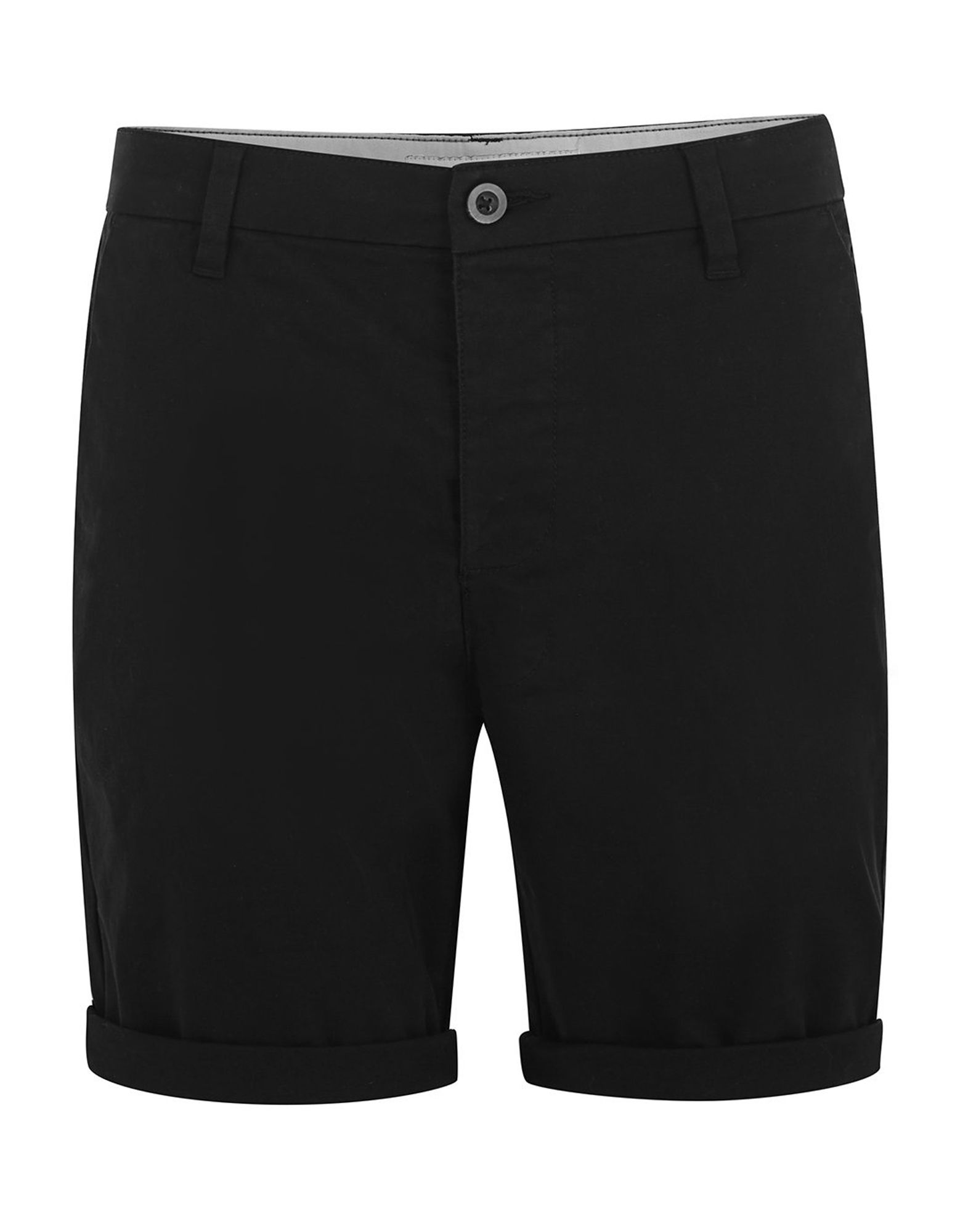 《限定セール中》TOPMAN メンズ バミューダパンツ ブラック 28 コットン 98% / ポリウレタン 2% Black Stretch Skinny Fit Chino Shorts