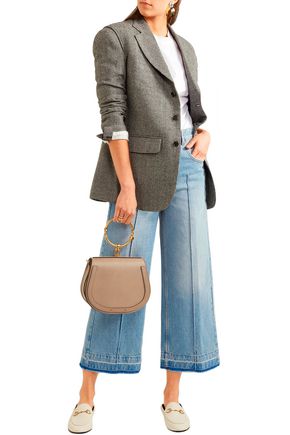 Click to view more detailed imagery on our partner's website Isabel Marant Étoile Cabrio Cropped High-rise Wide-leg Jeans In Light Denim
