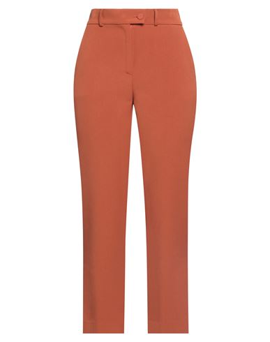 Suoli Woman Pants Rust Size 6 Polyester, Viscose, Elastane In Red