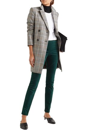 Theory Cotton-blend Corduroy Leggings In Forest Green