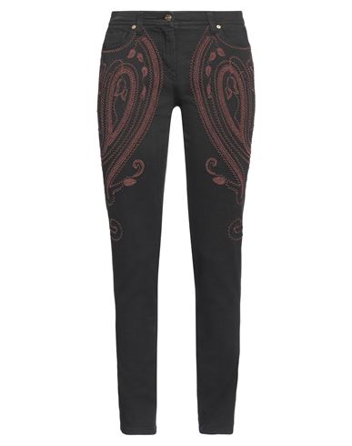 Etro Woman Jeans Black Size 31 Cotton, Elastane, Metallic Fiber, Polyester