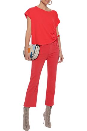 Click to view more detailed imagery on our partner's website Current Elliott Current/elliott Woman The Kick High-rise Kick-flare Jeans Coral