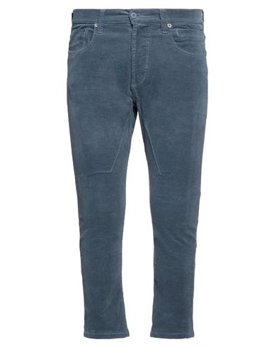 Shop Dolce & Gabbana Man Pants Slate Blue Size 34 Cotton, Elastane