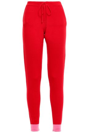 Chinti & Parker Wool And Cashmere-blend Track Pants In Red