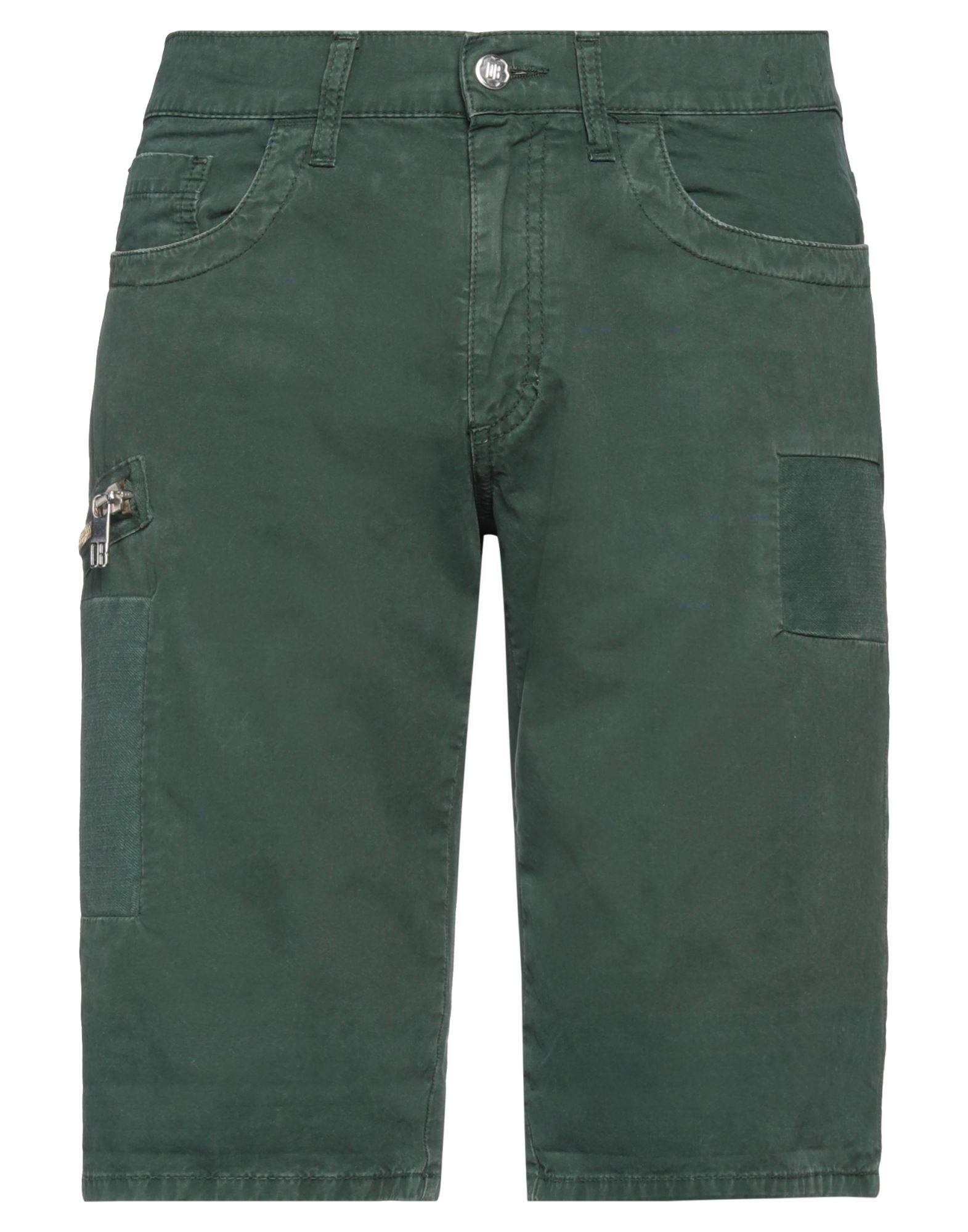 Bikkembergs Man Shorts & Bermuda Shorts Green Size 30 Cotton