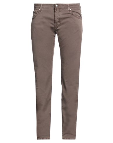 Jacob Cohёn Man Pants Brown Size 35 Linen, Cotton, Elastane