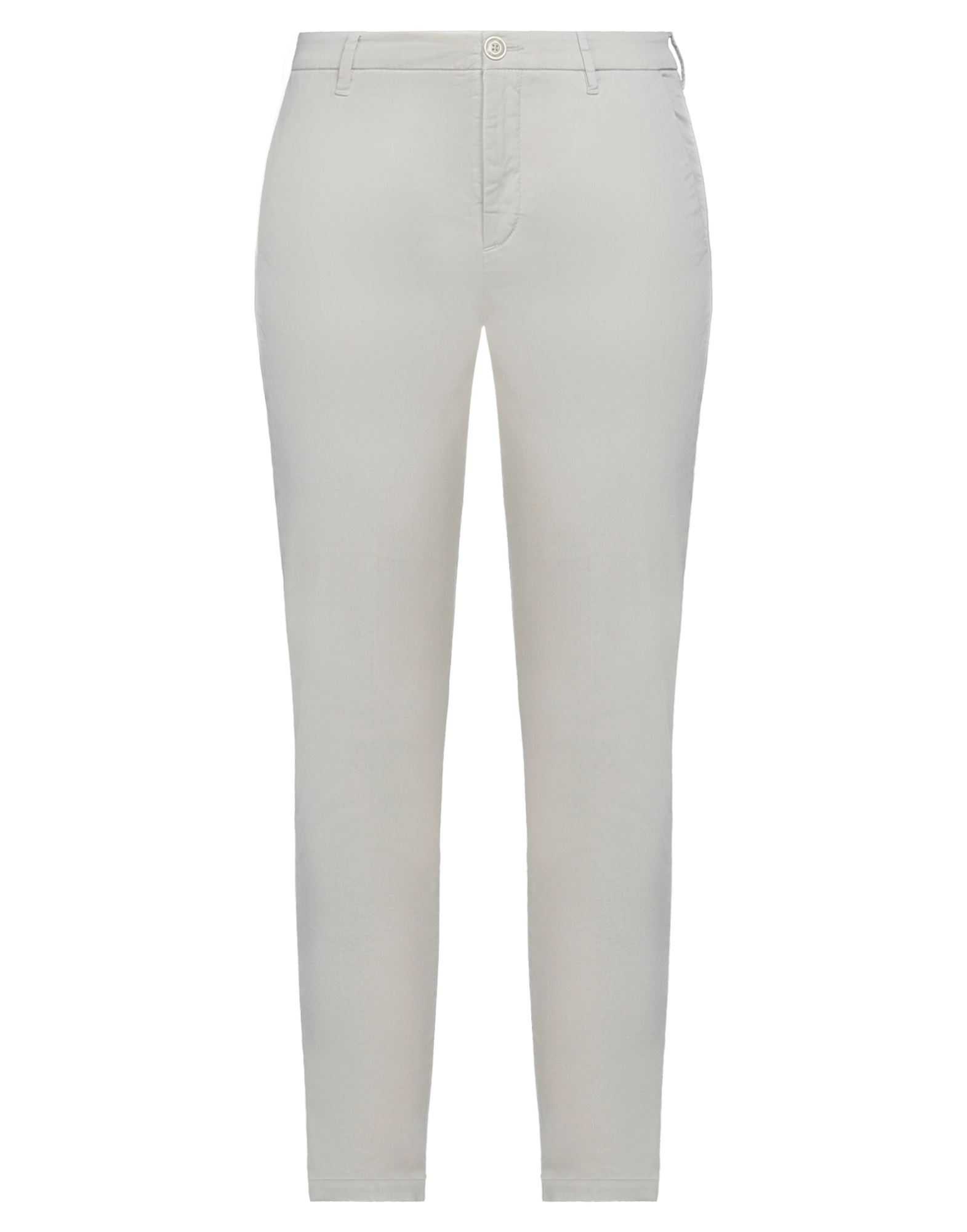 Shop Pence Woman Pants Light Grey Size 4 Cotton, Elastane