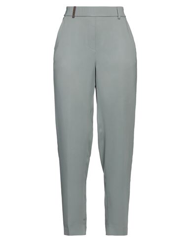 Peserico Woman Pants Grey Size 10 Polyester, Viscose, Cotton, Elastane In Sage Green