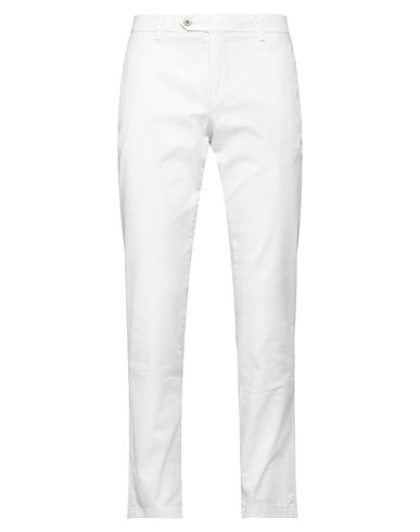 Shop Be Able Man Pants Off White Size 40 Cotton, Elastane