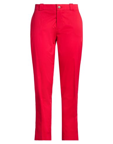 Berwich Woman In  Woman Pants Red Size 10 Cotton, Elastane In Red