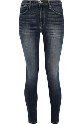 FRAME Le High Skinny faded mid-rise skinny jeans