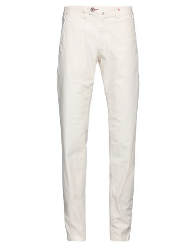Baronio Man Pants Ivory Size 36 Cotton, Elastane In White