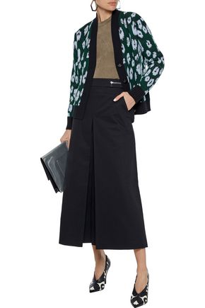 Proenza Schouler Zip-detailed Cotton-twill Culottes In Black