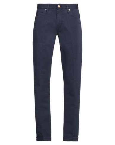 Pt Torino Man Pants Midnight Blue Size 30 Cotton, Linen In Blue