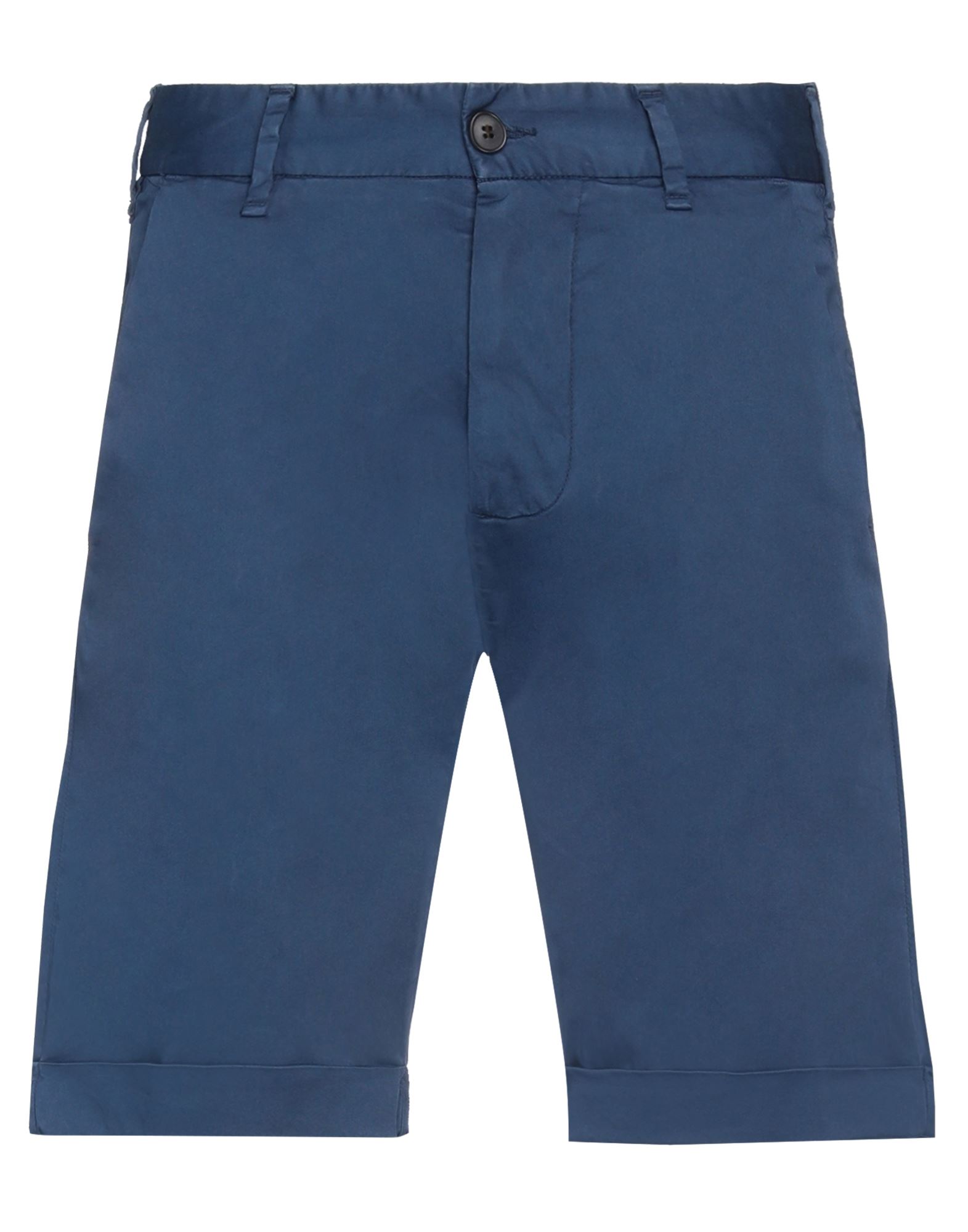 Perfection Man Shorts & Bermuda Shorts Blue Size 28 Cotton, Elastane In Navy Blue