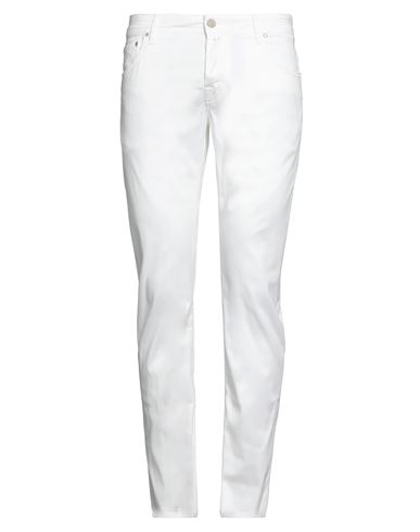 Shop Jacob Cohёn Man Pants White Size 35 Lyocell, Cotton, Elastane