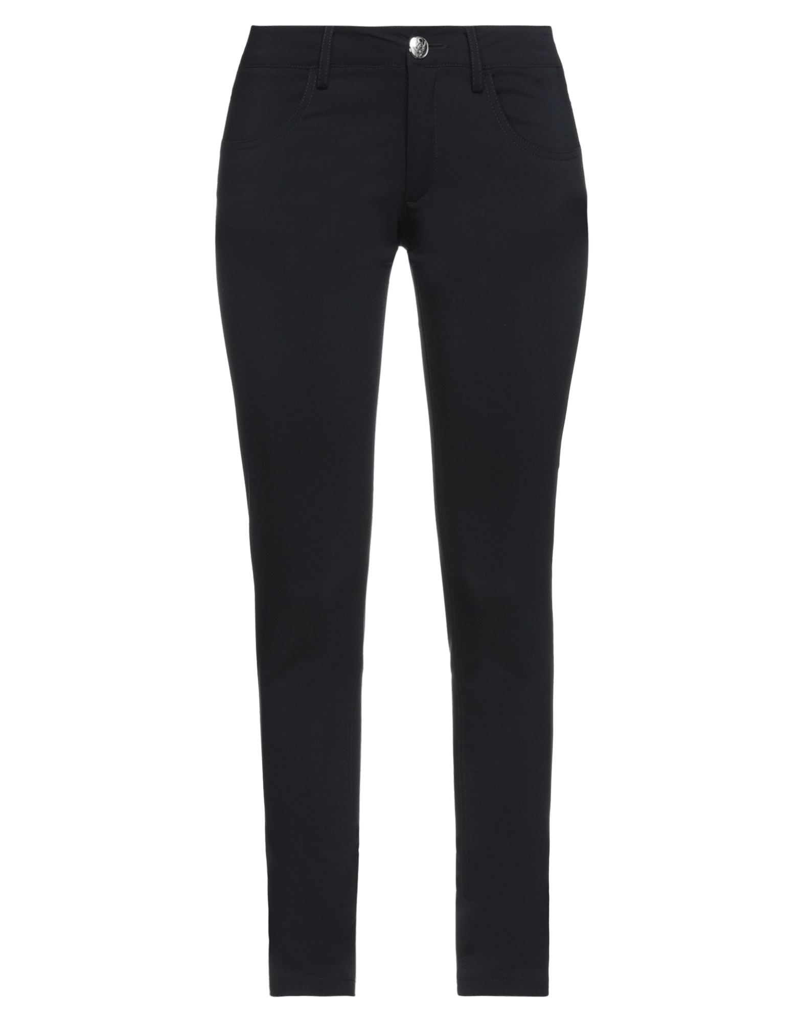 Frankie Morello Woman Pants Black Size 8 Cotton, Polyester, Elastane