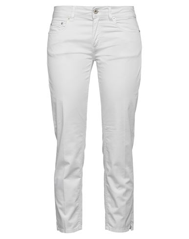 Dondup Woman Pants Light Grey Size 28 Cotton, Elastane