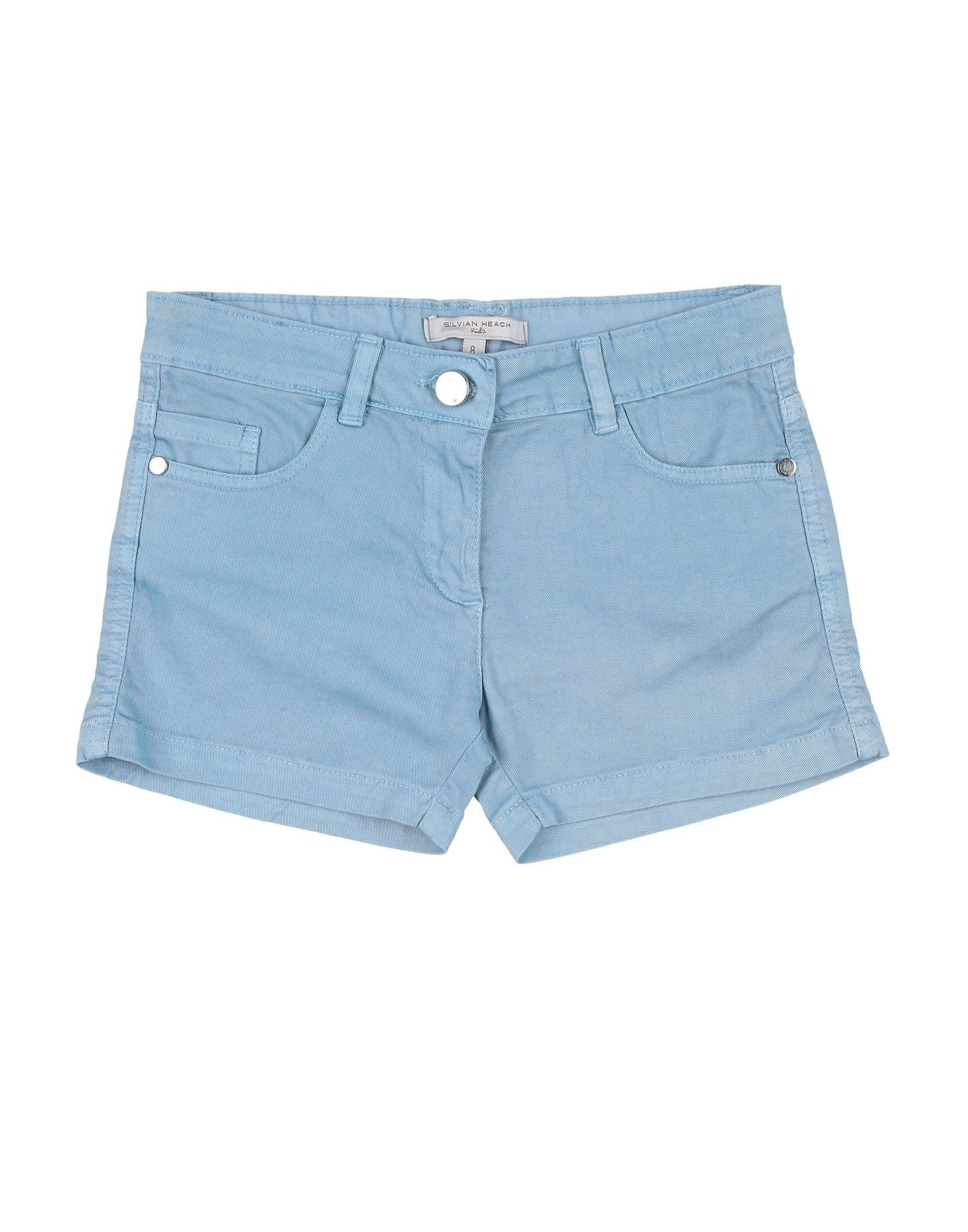 Silvian Heach Kids'  Toddler Girl Shorts & Bermuda Shorts Sky Blue Size 4 Cotton, Elastane