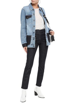 Rag & Bone High-rise Slim-leg Jeans In Dark Denim