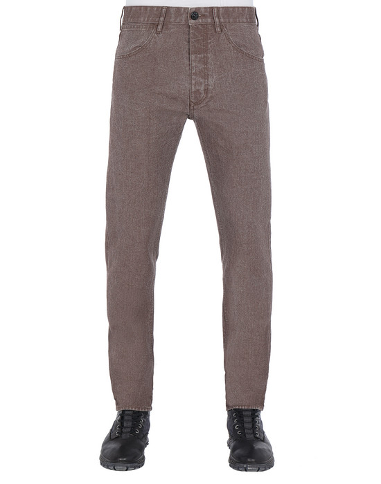 Trousers Man J01J1 PANAMA PLACCATO SL Front STONE ISLAND