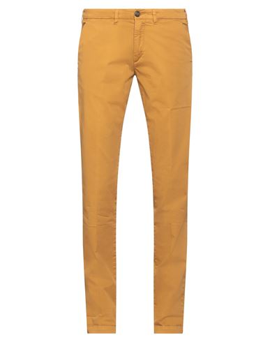 40weft Man Pants Mustard Size 28 Cotton, Elastane In Yellow