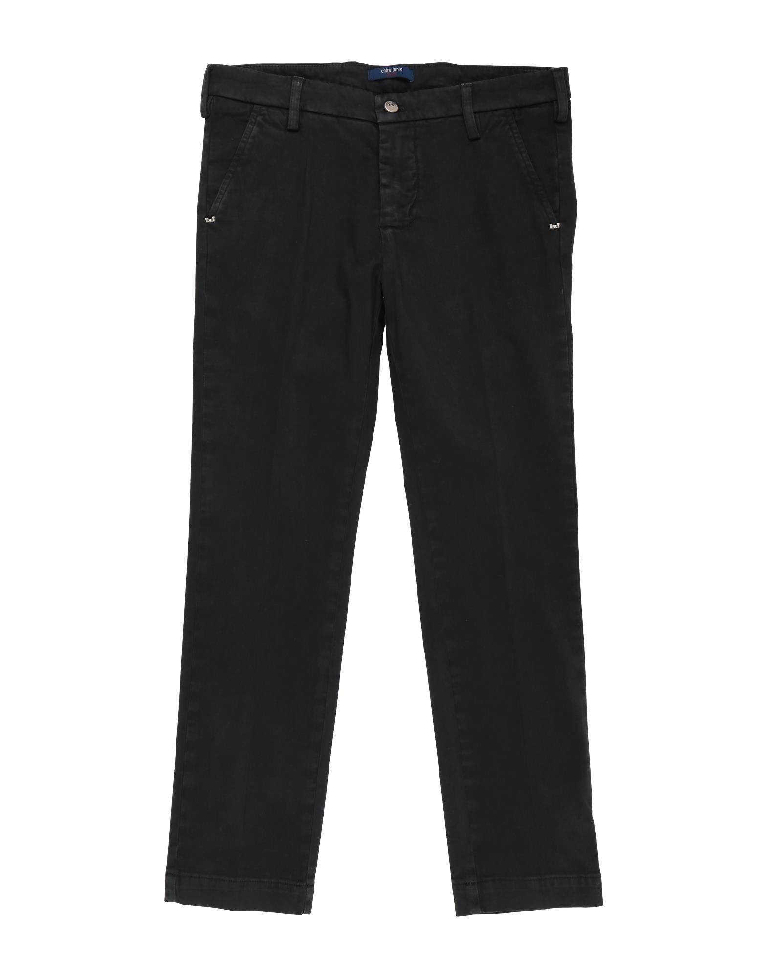 Entre Amis Garçon Casual Pants In Black