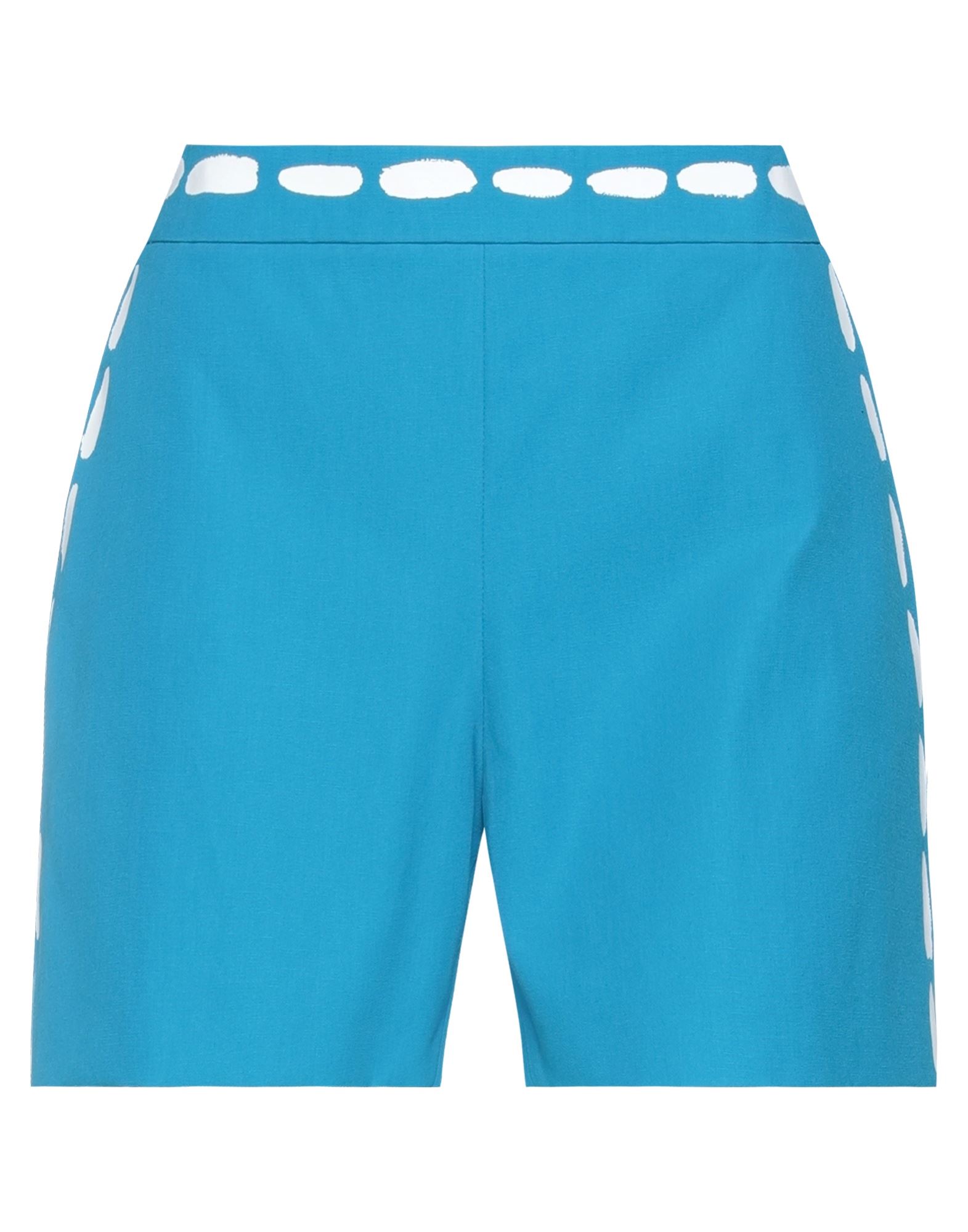 Moschino Woman Shorts & Bermuda Shorts Azure Size 6 Polyamide, Cotton In Blue