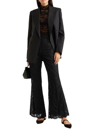 Dolce & Gabbana Corded Lace Flared Pants In Black