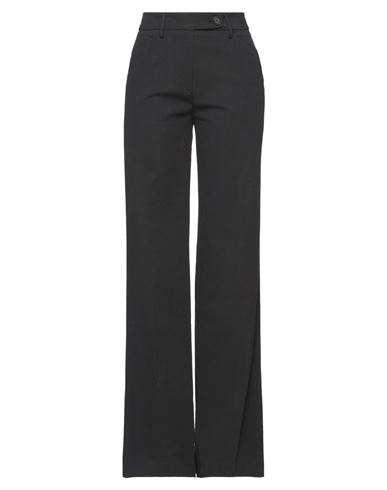 Woman Pants Black Size 6 Cotton, Elastane