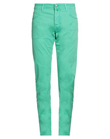 Shop Jacob Cohёn Man Pants Light Green Size 33 Cotton, Elastane